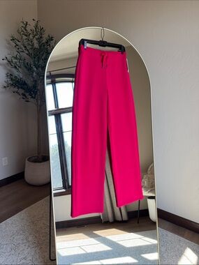 SPANX AirEssentials Wide-Leg Pull-On Pants in Bright Fuchsia